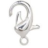 Lobster Clasp 22mm Brass Nickel free, Lead free Silver Plated